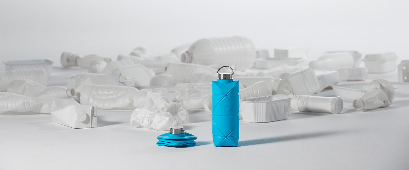 DiFOLD Origami Bottle - Faltbare Trinkflasche 750 ml - Sky Blue